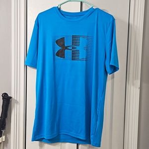 UA Men's LG blue graphic velocity tee